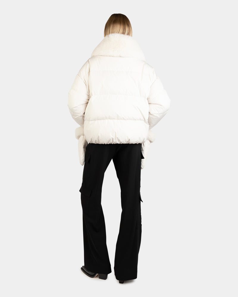 Jacket 66cm Thick Technical Fabric White
