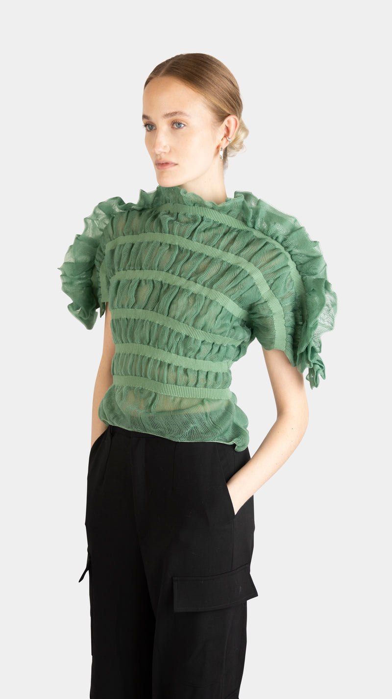 Roslyn Knit Top Spearmint