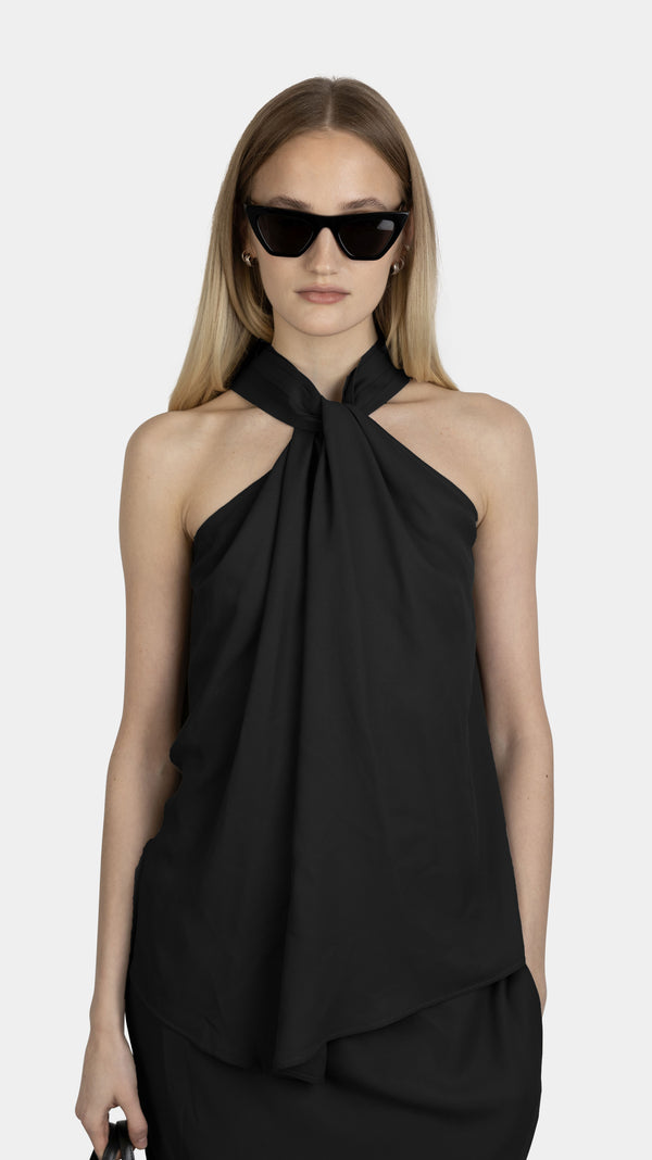 Beate Halterneck Top Black