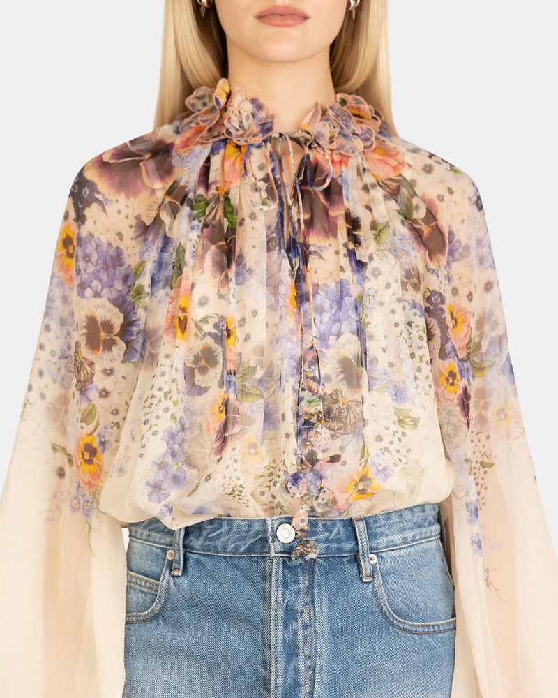 Tama Flower Collar Blouse