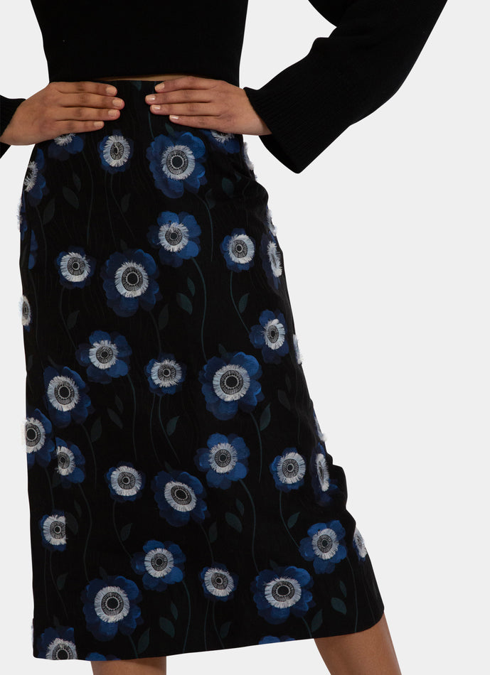 Marnie Jacquard Skirt Blue