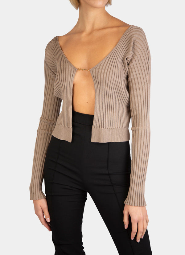 La Maille Pralu Longue Dark Beige