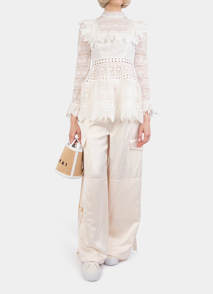 Prima Insert Trim Blouse