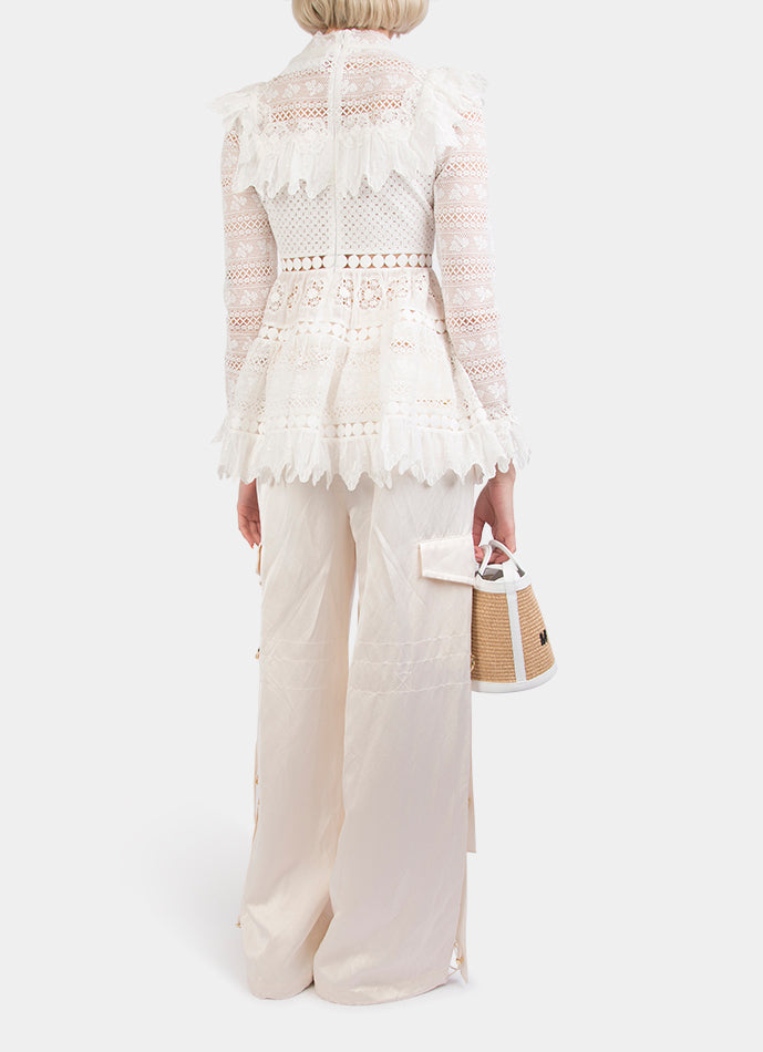 Prima Insert Trim Blouse