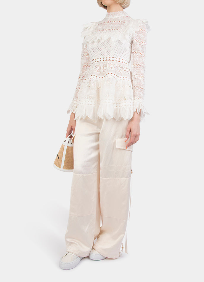 Prima Insert Trim Blouse