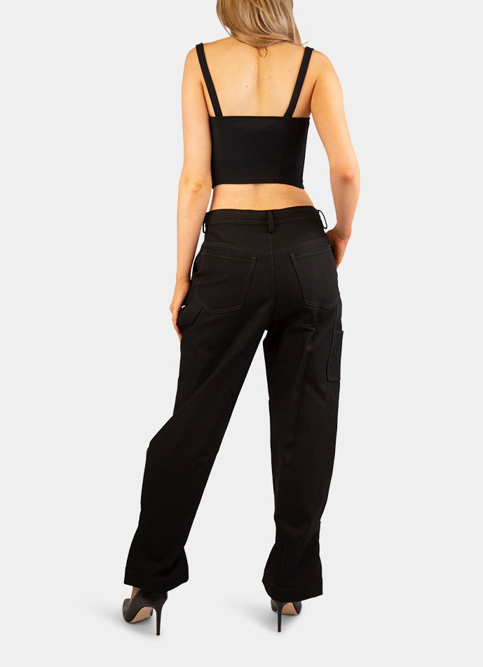 Double Arch Bustier Top Black