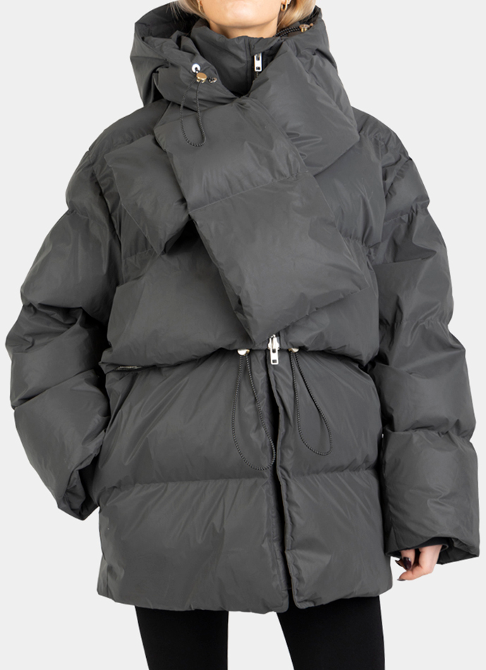 Zip Away Puffer Black Reflective