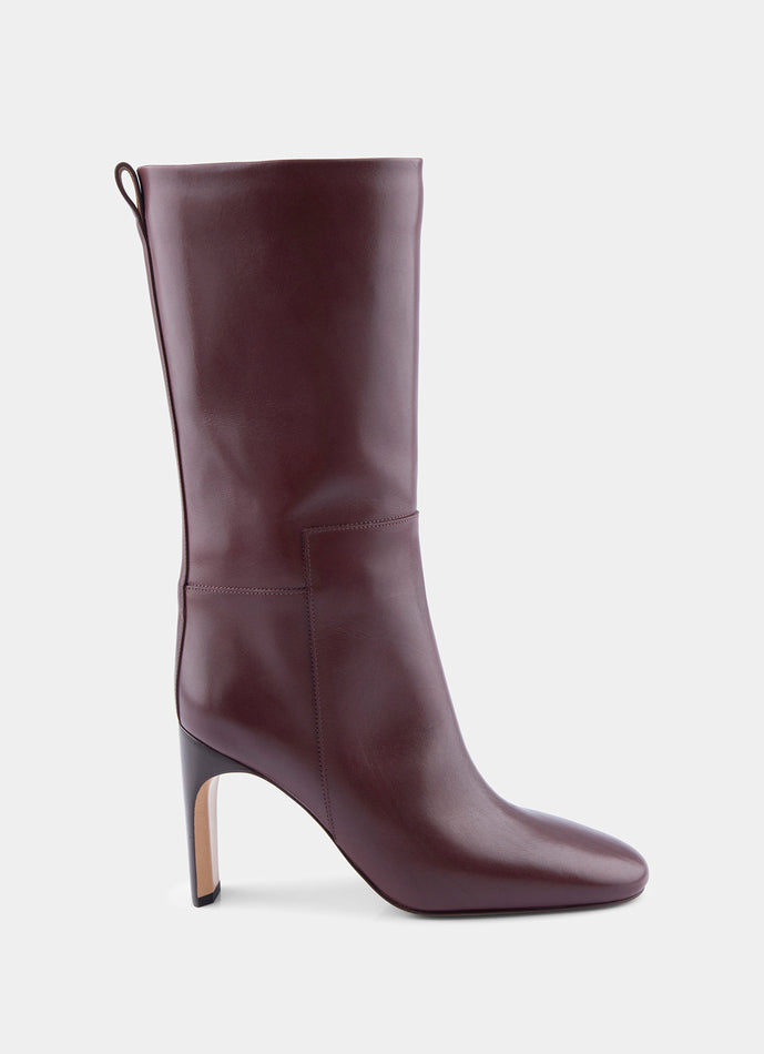 Burgundy Leather Boots