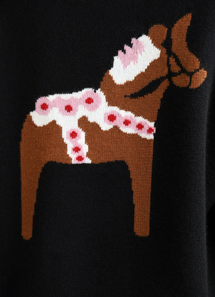 Christmas Sweater Dala Black