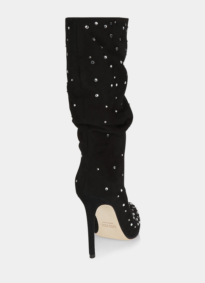 Holly Stiletto Slouchy Boot Black